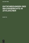 Entscheidungen des Reichsgerichts in Zivilsachen, Band 110, Entscheidungen des Reichsgerichts in Zivilsachen Band 110