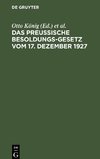 Das preußische Besoldungsgesetz vom 17. Dezember 1927