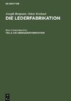 Die Lederfabrikation, Teil 2, Die Oberlederfabrikation