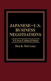 Japanese-U.S. Business Negotiations