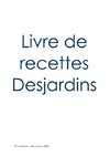 Livre de cuisine Desjardins