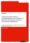 UN-peacekeeping mission in Bosnia-Herzegovina and the failure of Srebrenica. Bureaucratic Culture in International Organizations