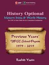 History Optional - Modern India & World History - Previous Year's UPSC Solved Papers 1979-2019