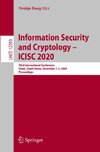 Information Security and Cryptology -  ICISC 2020