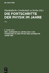 Die Fortschritte der Physik im Jahre ..., Jahrgang 43 (1887), Abteilung 2, Die Fortschritte der Physik des Aethers im Jahre 1887