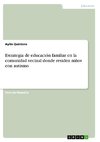 Estrategia de educación familiar en la comunidad vecinal donde residen niños con autismo