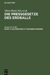 Die Pressgesetze des Erdballs, Band 2, Das Preßrecht Großbritanniens