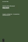 Reden, Folge 1, Litteratur - Philosophie - Zeitgeschichte