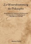 Zur Wesensbestimmung der Philosophie