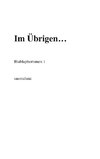 Im Übrigen...