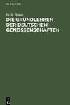 Die Grundlehren der Deutschen Genossenschaften