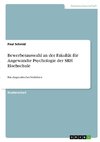 Bewerberauswahl an der Fakultät für Angewandte Psychologie der SRH Hochschule