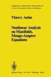 Nonlinear Analysis on Manifolds. Monge-Ampère Equations