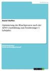 Optimierung des Waschprozess nach der AEVO (Ausbildung zum Textilreiniger 1. Lehrjahr)