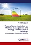 Phase change materials for thermal management and energy conservation in buildings