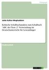 Kritische Schulbuchanalyse zum Schulbuch 