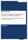 Konzept eines digitalen Geschäftsmodells. Die Markt- und Wettbewerbsanalyse