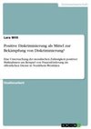 Positive Diskriminierung als Mittel zur Bekämpfung von Diskriminierung?