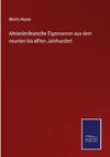 Altniederdeutsche Eigennamen aus dem neunten bis elften Jahrhundert