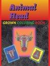 Animal Head Coloring Book for Grawn