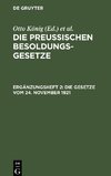 Die Preußischen Besoldungsgesetze, Ergänzungsheft 2, Die Gesetze vom 24. November 1921