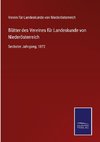 Blätter des Vereines für Landeskunde von Niederösterreich