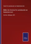 Blätter des Vereines für Landeskunde von Niederösterreich