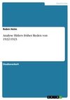 Analyse Hitlers früher Reden von 1922-1923