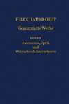 Felix Hausdorff - Gesammelte Werke Band 5