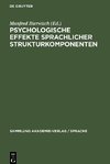 Psychologische Effekte sprachlicher Strukturkomponenten