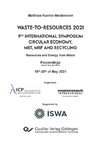 Waste-to-Resources 2021. 9th International Symposium Circular Economy, MBT, MRF and Recycling