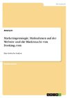 Marketingstrategie, Maßnahmen auf der Website und die Marktmacht von Booking.com