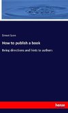 How to publish a book