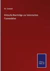 Kritische Nachträge zur lateinischen Formenlehre