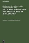 Entscheidungen des Reichsgerichts in Zivilsachen, Gen.-reg. 91¿100, Generalregister