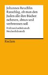 Ratschlag, ob man den Juden alle ihre Bücher nehmen, abtun und verbrennen soll