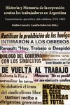 Historia y Memoria de la represión contra los trabajadores en Argentina