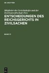 Entscheidungen des Reichsgerichts in Zivilsachen, Band 31, Entscheidungen des Reichsgerichts in Zivilsachen Band 31