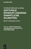 Gotthold Ephraim Lessings Sämmtliche Schriften, Teil 12, Artistische und antiquarische Schriften (Fortsetzung)