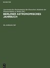Berliner Astronomisches Jahrbuch, 182. Jahrgang, Berliner Astronomisches Jahrbuch (1957)