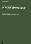 Physica status solidi, Subject and Author Index, 1977