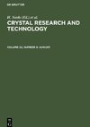 Crystal Research and Technology, Volume 22, Number 8, August