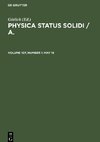 Physica status solidi / A., Volume 107, Number 1, May 16