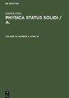 Physica status solidi / A., Volume 76, Number 2, April 16