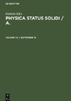 Physica status solidi / A., Volume 73, 1, September 16