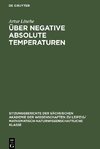 Über negative absolute Temperaturen