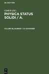 Physica status solidi / A., Volume 68, Number 1, 16. November