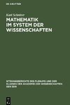 Mathematik im System der Wissenschaften