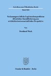 Verfassungsrechtliche Legitimationsprobleme öffentlicher Kunstförderung aus wirklichkeitswissenschaftlicher Perspektive.