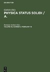 Physica status solidi / A., Volume 99, Number 2, February 16